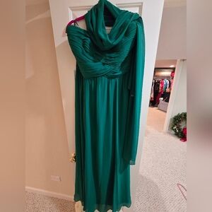 🎄RALPH LAUREN Green EVENING GOWN, SIZE 10
